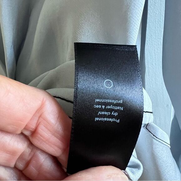 RAG & BONE Debbie Silk Wrap Top in Grey Blue - Picture 14 of 14